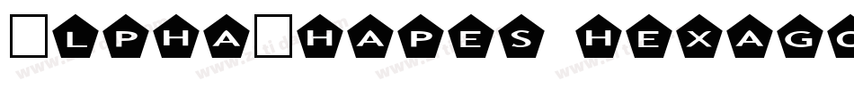 AlphaShapes hexagons 2字体转换